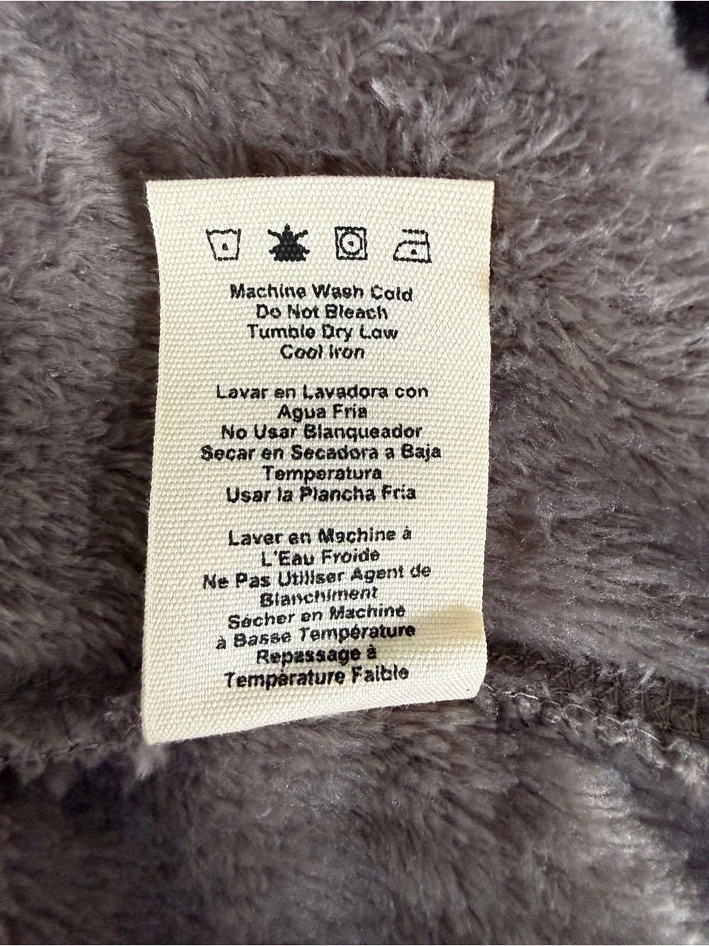UGG Gray Plush Fleece V-Neck Pullover Size S NWOT Lounge